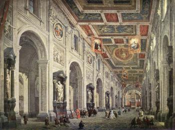 喬萬尼 保羅 帕尼尼 Interior Of The Santa Giovanni In Laterno In Rome